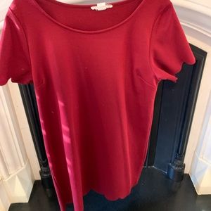 Maroon scalloped dress